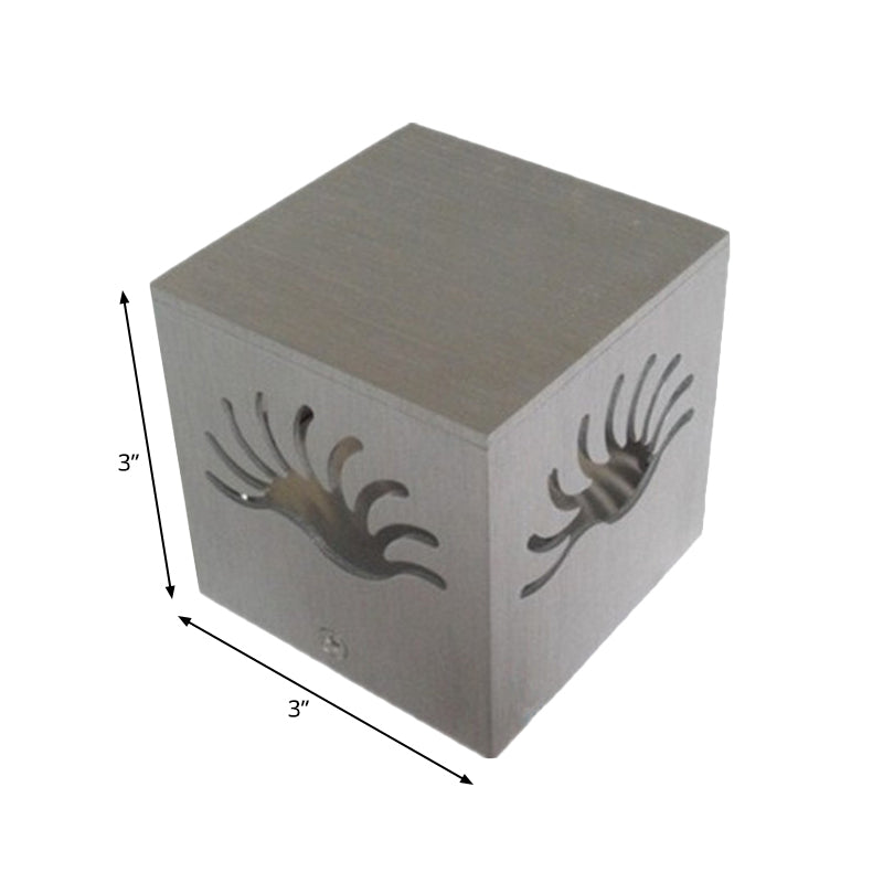 Aluminum Cutouts Tentacle Flush Mount Creative Modern LED Silver Wall Sconce in Red/Blue/Purple Light for Corridor Clearhalo 'Cast Iron' 'Glass' 'Industrial' 'Modern wall lights' 'Modern' 'Tiffany' 'Traditional wall lights' 'Wall Lamps & Sconces' 'Wall Lights' Lighting' 1136682