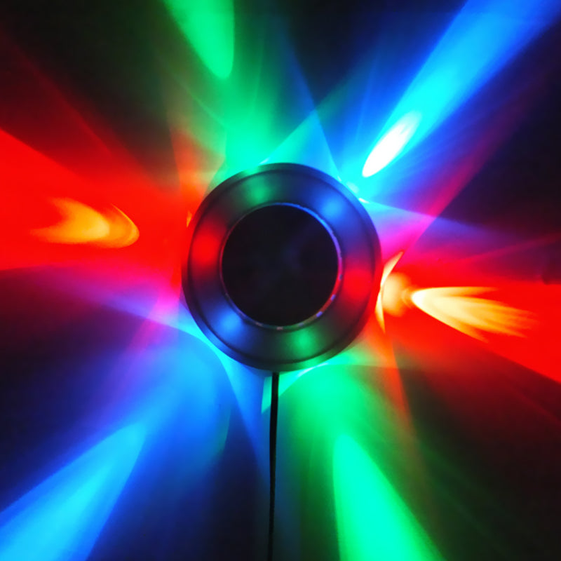 UFO Karaoke Bar Wall Lighting Metal Modernist RGB Color Flashing LED Wall Mount Fixture in Black/White Clearhalo 'Cast Iron' 'Glass' 'Industrial' 'Modern wall lights' 'Modern' 'Tiffany' 'Traditional wall lights' 'Wall Lamps & Sconces' 'Wall Lights' Lighting' 1136799