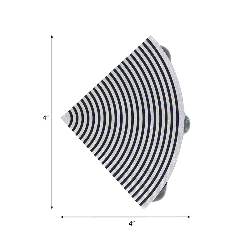 Modernist WIFI Shaped Wall Lamp Metal Bedroom LED Flush Mount Wall Sconce in Black and Silver, Purple/Green/Yellow Light Clearhalo 'Cast Iron' 'Glass' 'Industrial' 'Modern wall lights' 'Modern' 'Tiffany' 'Traditional wall lights' 'Wall Lamps & Sconces' 'Wall Lights' Lighting' 1136831