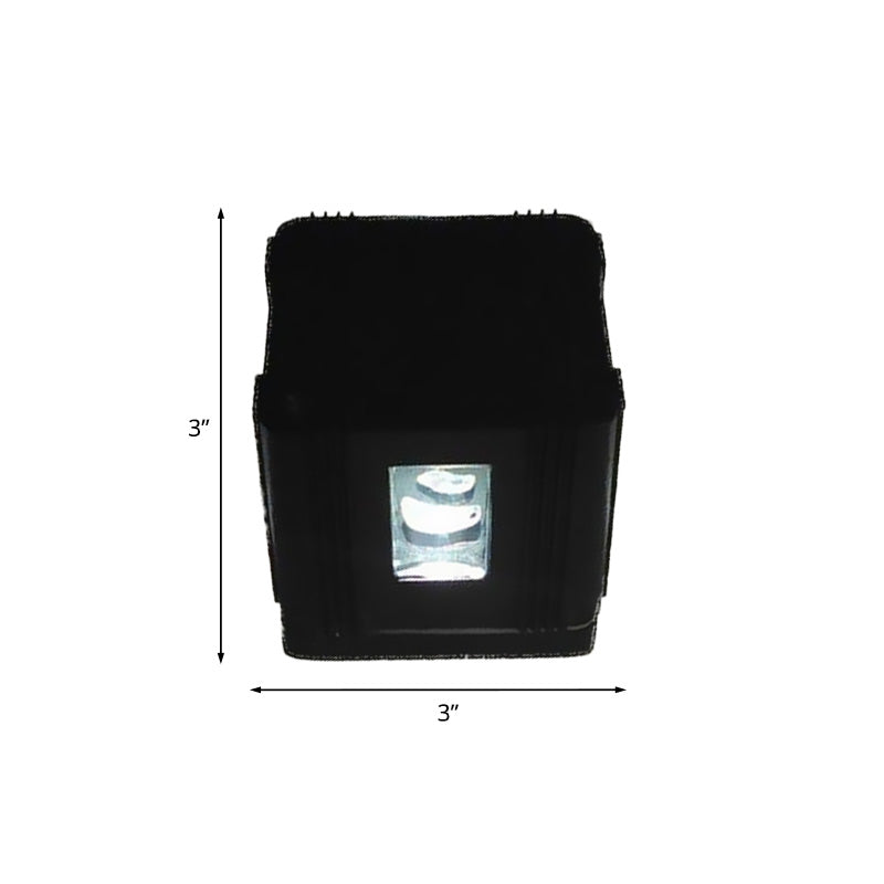 Simple Cubic 4-Sided Wall Lighting Ideas Aluminum Party LED Sconce Lamp in Black, Purple/Blue/Red Light Clearhalo 'Cast Iron' 'Glass' 'Industrial' 'Modern wall lights' 'Modern' 'Tiffany' 'Traditional wall lights' 'Wall Lamps & Sconces' 'Wall Lights' Lighting' 1136835