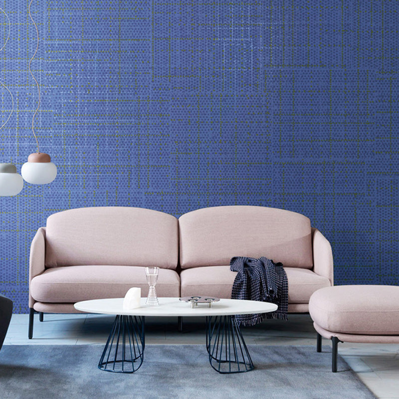 57.1 sq ft. Minimalist Wallpaper Roll for Home Decoration with Textured Design in Bright Color Blue Clearhalo 'Modern wall decor' 'Modern' 'Wallpaper' Wall Decor' 1136874