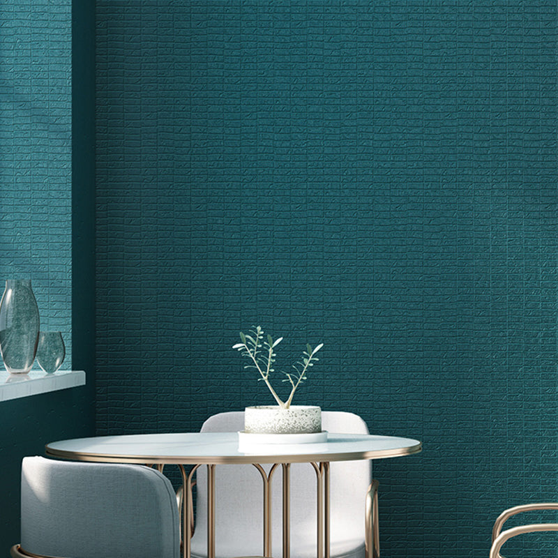 Minimalist Wallpaper Roll in Natural Color Lattice Wall Decor, 33-foot x 20.5-inch Blue Clearhalo 'Modern wall decor' 'Modern' 'Wallpaper' Wall Decor' 1136903