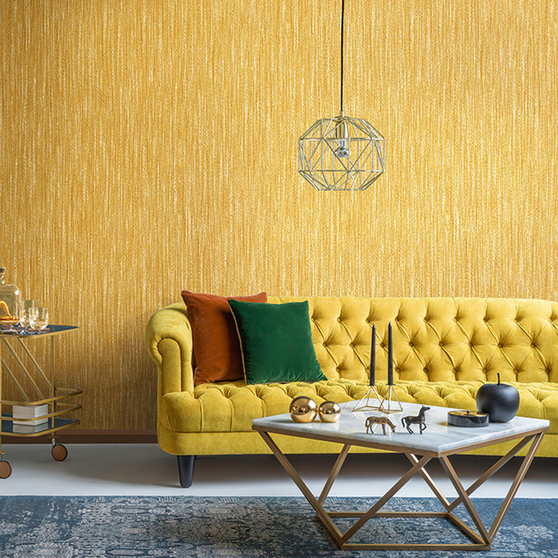 Bright Color Nordic Wall Covering 57.1 sq ft. Stripes Wallpaper for Guest Room Decor Gold Clearhalo 'Modern wall decor' 'Modern' 'Wallpaper' Wall Decor' 1136911