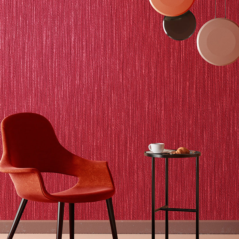 Postmodern Stripes Wallpaper 33' x 20.5" Contemporary Wall Decor for Wedding Room in Bright Red Clearhalo 'Modern wall decor' 'Modern' 'Wallpaper' Wall Decor' 1136923