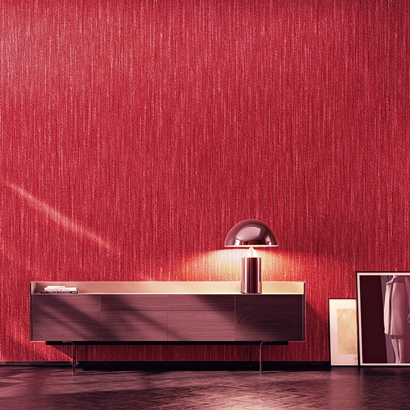 Postmodern Stripes Wallpaper 33' x 20.5" Contemporary Wall Decor for Wedding Room in Bright Red Clearhalo 'Modern wall decor' 'Modern' 'Wallpaper' Wall Decor' 1136924