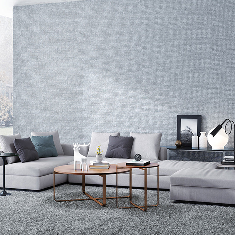 Simplicity Lattice Wallpaper for Home Decoration, 33 ft. x 20.5 in Wall Covering in Pastel Color Gray Blue Clearhalo 'Modern wall decor' 'Modern' 'Wallpaper' Wall Decor' 1136983