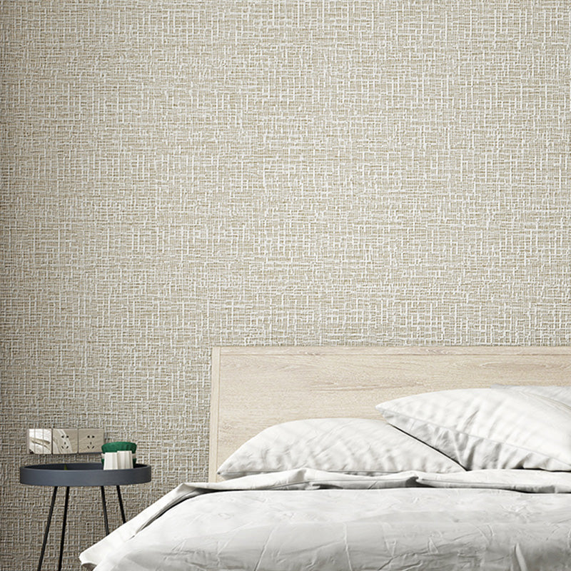 Simplicity Lattice Wallpaper for Home Decoration, 33 ft. x 20.5 in Wall Covering in Pastel Color Beige Clearhalo 'Modern wall decor' 'Modern' 'Wallpaper' Wall Decor' 1136986