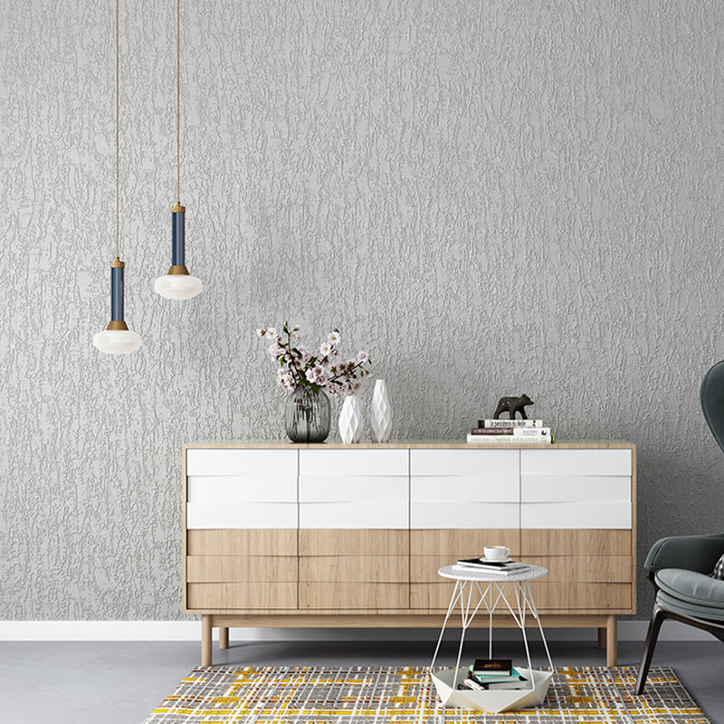 Distressed Surface Wall Decor for Home Textured Wallpaper in Soft Color, Stain-Resistant Grey Clearhalo 'Modern wall decor' 'Modern' 'Wallpaper' Wall Decor' 1136992