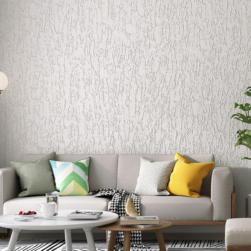Distressed Surface Wall Decor for Home Textured Wallpaper in Soft Color, Stain-Resistant White Clearhalo 'Modern wall decor' 'Modern' 'Wallpaper' Wall Decor' 1136998