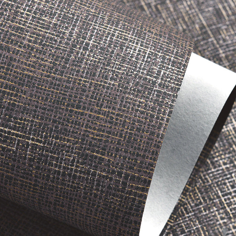Neutral Color Nordic Wall Covering 20.5"W x 33'L Linen Textured Wallpaper for Dining Room Clearhalo 'Modern wall decor' 'Modern' 'Wallpaper' Wall Decor' 1137026