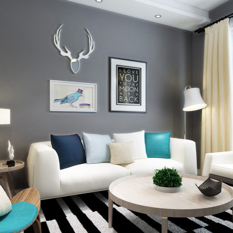 33' x 20.5" Plain Wallpaper for Bedroom Decoration Removable Wall Covering in Soft Color, Moisture-Resistant Dark Gray Clearhalo 'Modern wall decor' 'Modern' 'Wallpaper' Wall Decor' 1137078