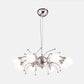 6/8 Lights Dining Room Chandelier Light with Globe White Glass Shade Modern Nickle Led Hanging Ceiling Lamp Clearhalo 'Ceiling Lights' 'Chandeliers' 'Glass shade' 'Glass' 'Modern Chandeliers' 'Modern' Lighting' 113752