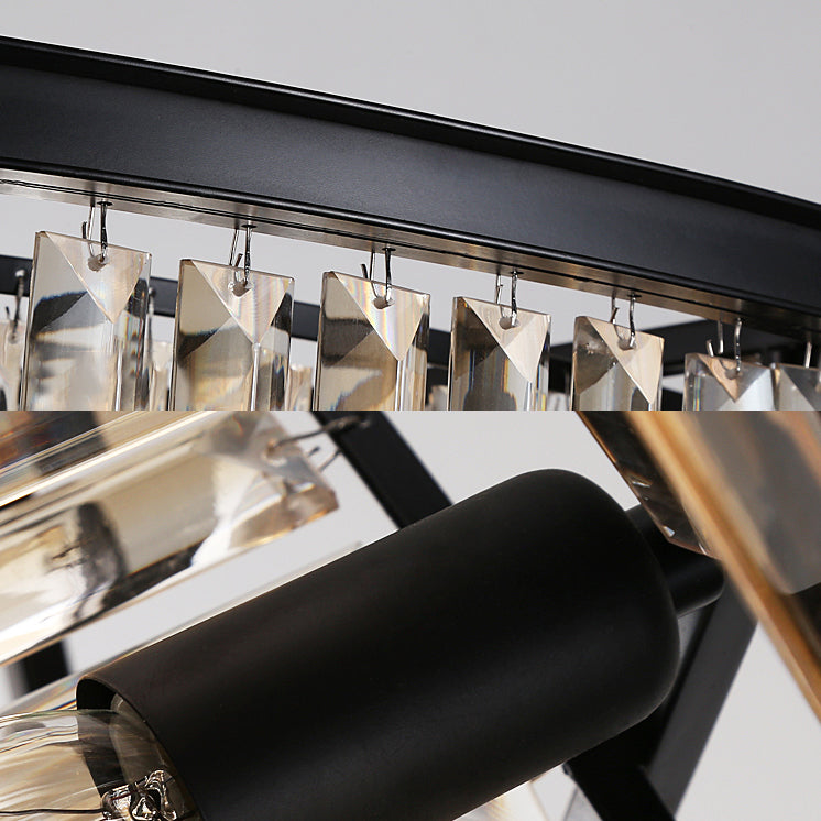 Tiered Amber/Smoke Gray Crystal Hanging Chandelier Modern LED Drop Light for Bedroom, 19.5"/23.5" Wide Clearhalo 'Ceiling Lights' 'Chandeliers' 'Clear' 'Industrial' 'Modern Chandeliers' 'Modern' 'Tiffany' 'Traditional Chandeliers' Lighting' 113799