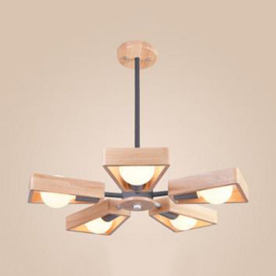 Modern Sputnik Chandelier Pendant Wooden 3/5/8-Light Bedroom Hanging Lamp in Black/White 5 Black Clearhalo 'Ceiling Lights' 'Chandeliers' Lighting' options 114038_24b24970-a0fb-4774-8d6e-09577e5070c7