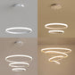 Loop Chandelier Pendant Simple Acrylic LED 1/2/3-Head Bedroom Hanging Ceiling Light in Warm/White/Natural Light Clearhalo 'Ceiling Lights' 'Chandeliers' 'Modern Chandeliers' 'Modern' Lighting' 114094