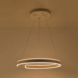 Postmodern 1/2/3-Light LED Suspension Light with Acrylic Shade Brown/White Ring Chandelier Pendant in Warm/White/Natural Light 1 Brown Clearhalo 'Ceiling Lights' 'Chandeliers' 'Modern Chandeliers' 'Modern' Lighting' 114328