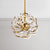 Globe Chandelier Pendant Light Contemporary Acrylic 12/18/24 Lights Gold/Silver Hanging Ceiling Light in White/Warm Gold Clearhalo 'Ceiling Lights' 'Chandeliers' 'Modern Chandeliers' 'Modern' Lighting' 114904