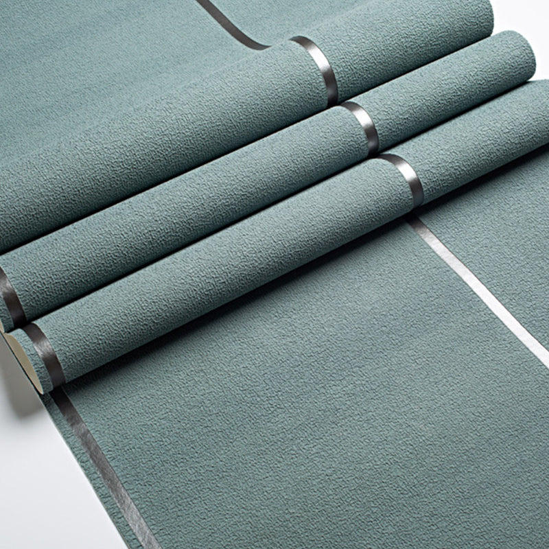 Modern Dark Color Flock Wallpaper Glitter Solid Moisture-Resistant Wall Covering for Living Room Clearhalo 'Modern wall decor' 'Modern' 'Wallpaper' Wall Decor' 1151179