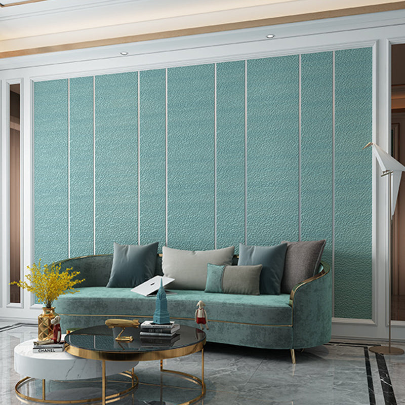 Modern Dark Color Flock Wallpaper Glitter Solid Moisture-Resistant Wall Covering for Living Room Peacock Green Clearhalo 'Modern wall decor' 'Modern' 'Wallpaper' Wall Decor' 1151181