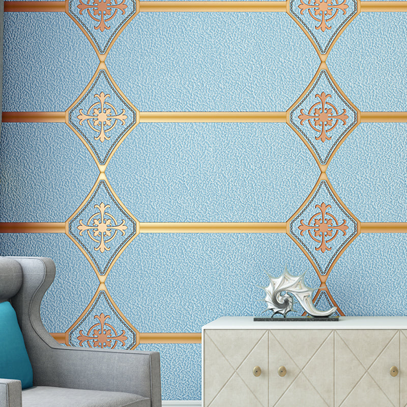 Texture Flock Wall Covering Modern Moisture Resistant Geometric Patterned Wallpaper Roll Clearhalo 'Modern wall decor' 'Modern' 'Wallpaper' Wall Decor' 1151236