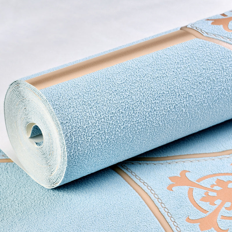 Texture Flock Wall Covering Modern Moisture Resistant Geometric Patterned Wallpaper Roll Clearhalo 'Modern wall decor' 'Modern' 'Wallpaper' Wall Decor' 1151237