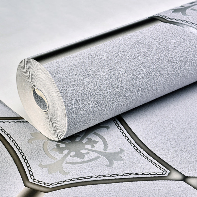 Texture Flock Wall Covering Modern Moisture Resistant Geometric Patterned Wallpaper Roll Clearhalo 'Modern wall decor' 'Modern' 'Wallpaper' Wall Decor' 1151240