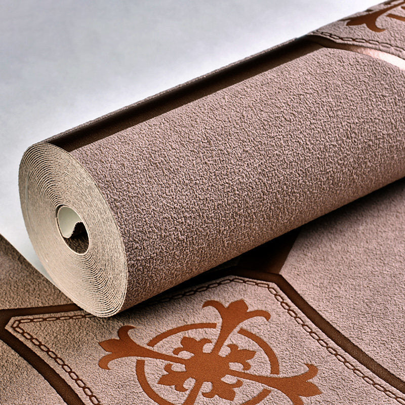 Texture Flock Wall Covering Modern Moisture Resistant Geometric Patterned Wallpaper Roll Clearhalo 'Modern wall decor' 'Modern' 'Wallpaper' Wall Decor' 1151243