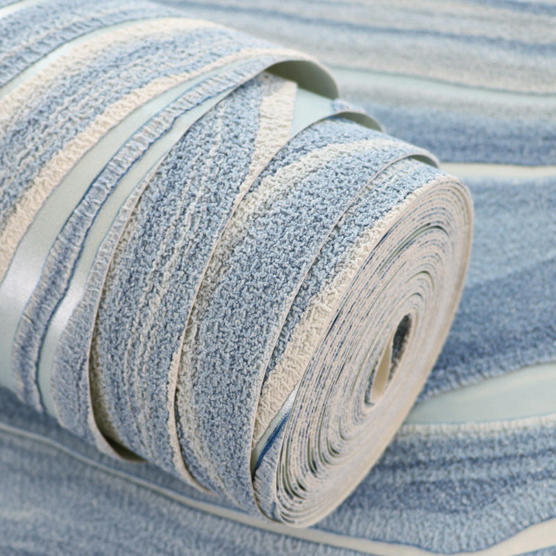 Soft Color Flock Textured Wallpaper Waves Unpasted Wall Art for Living Room Decoration Clearhalo 'Modern wall decor' 'Modern' 'Wallpaper' Wall Decor' 1151249