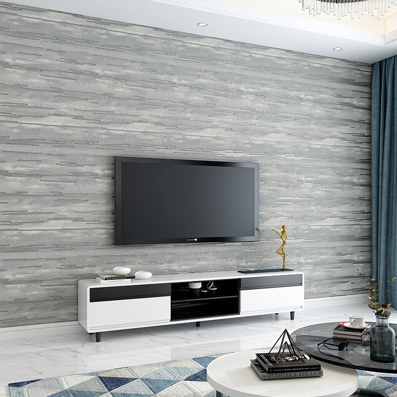 Modern Pastel Color Flock Wallpaper Textured Abstract Unpasted Wall Covering for Home Decor Light Gray Clearhalo 'Wall Decor' 'Wallpaper' 1151285