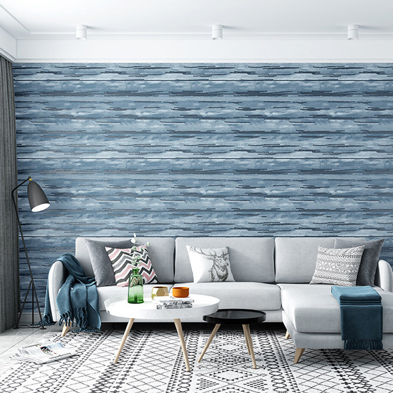 Modern Pastel Color Flock Wallpaper Textured Abstract Unpasted Wall Covering for Home Decor Dark Blue Clearhalo 'Wall Decor' 'Wallpaper' 1151289