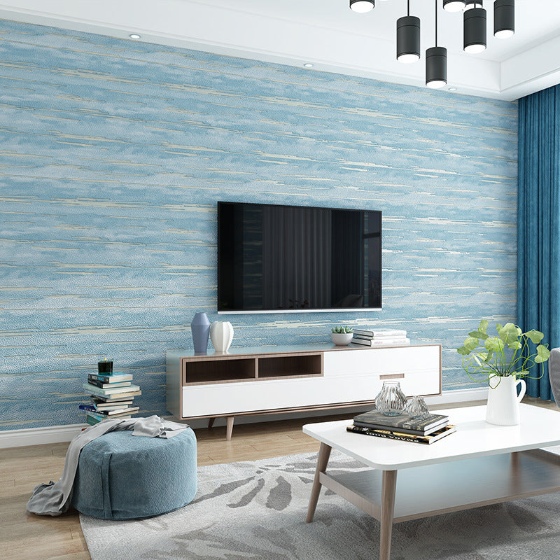 Modern Pastel Color Flock Wallpaper Textured Abstract Unpasted Wall Covering for Home Decor Light Blue Clearhalo 'Wall Decor' 'Wallpaper' 1151293