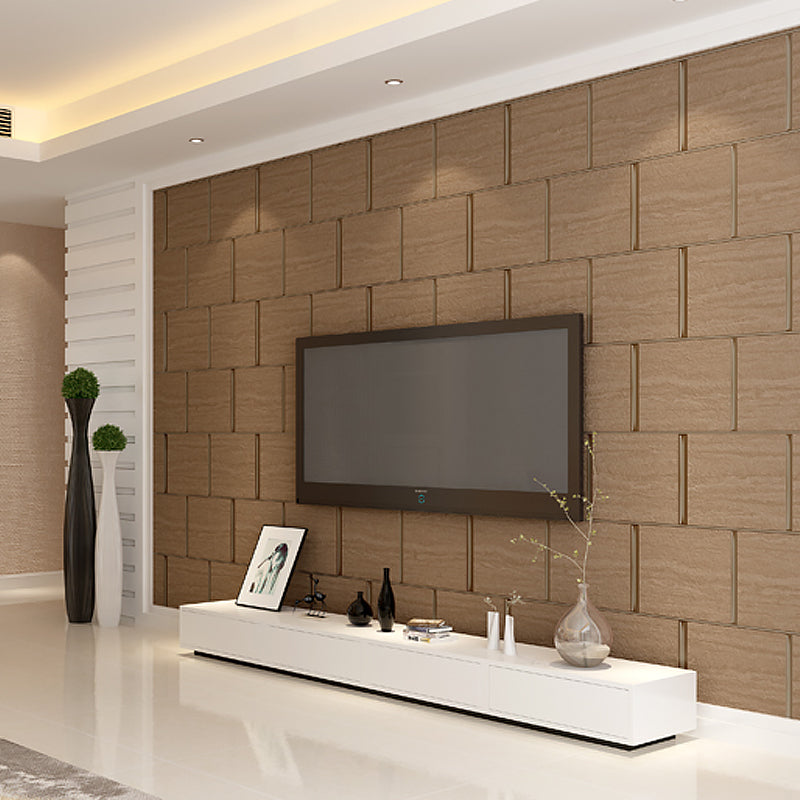 Textured Flock Wall Decor Industrial Unpasted Wallpaper with Marble Tile Effect for Bedroom Clearhalo 'Industrial wall decor' 'Industrial' 'Wallpaper' Wall Decor' 1151336