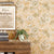 Farmhouse Peony Blossom Wallpaper Pastel Color Home Wall Covering, 33' L x 20.5" W Yellow Clearhalo 'Country wall decor' 'Rustic' 'Wallpaper' Wall Decor' 1151385