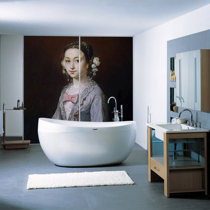 Stain-Resistant Refined Girl Wall Covering Non-Woven Fabric Retro Wall Mural Decal for Fireplace Purple-Black Clearhalo 'Wall Decor' 'Wall Mural' 1151436