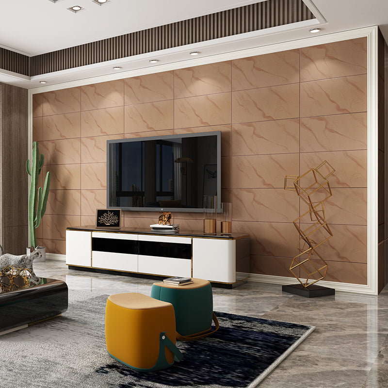 Geometric Dark Color Wallpaper Faux Marble Non-Pasted Wall Art for Living Room, 31' x 28" Coffee Clearhalo 'Modern wall decor' 'Modern' 'Wallpaper' Wall Decor' 1151684