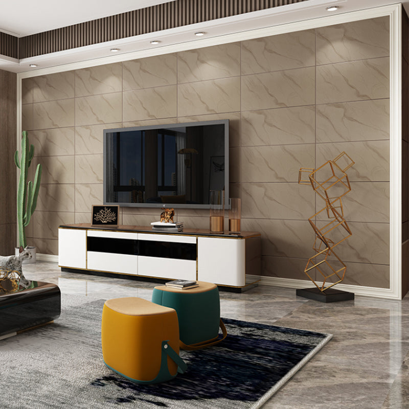 Geometric Dark Color Wallpaper Faux Marble Non-Pasted Wall Art for Living Room, 31' x 28" Gray-Coffee Clearhalo 'Modern wall decor' 'Modern' 'Wallpaper' Wall Decor' 1151688