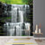 Customized Forest Scene Mural Wallpaper Modern Waterfall Wall Decor in Grey and Green Gray-Green Clearhalo 'Wall Decor' 'Wall Mural' 1154322