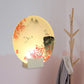 Oriental Style LED Mural Lamp with Acrylic Shade White Circular Mountain and Flower Wall Mounted Lighting Clearhalo 'Wall Lamps & Sconces' 'Wall Lights' Lighting' 1155259