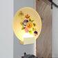 LED Hallway Wall Mural Light Asia Style White Floral Bud/Blossoming Flower Wall Lighting Fixture with Rounded Acrylic Shade Clearhalo 'Wall Lamps & Sconces' 'Wall Lights' Lighting' 1155346