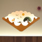 Acrylic Fan Shaped Wall Mounted Lamp Asia Style LED Wood Wall Mural Light with Elk Deer and Lake/Forest Pattern Wood A Clearhalo 'Wall Lamps & Sconces' 'Wall Lights' Lighting' 1155378