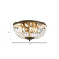 Dome Crystal Flush Mount Ceiling Fixture Glam Flushmount Light in Antique Bronze Finish Clearhalo 'Ceiling Lights' 'Close To Ceiling Lights' 'Close to ceiling' 'Flush mount' Lighting' 1162221
