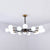 10/12/16 Heads Sky Bang Suspension Light Modern Clear/White Glass and Metal Chandelier with Ball Shade for Foyer 16 White Clearhalo 'Ceiling Lights' 'Chandeliers' 'Clear' 'Industrial' 'Modern Chandeliers' 'Modern' 'Tiffany' 'Traditional Chandeliers' Lighting' 116350