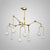 Restaurant Cafe Branch Chandelier Metal Post-modern Pendant Lamp in Black/Gold with Orb Shade 8 Gold Clearhalo 'Ceiling Lights' 'Chandeliers' 'Modern Chandeliers' 'Modern' Lighting' 116740