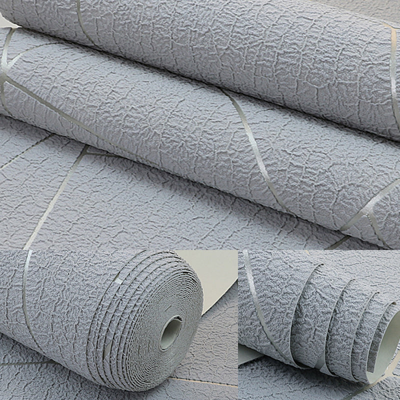 Flock Wallpaper Triangle Pattern Teenage Bedroom Non-Pasted Wall Covering, 54.2-sq ft Clearhalo 'Modern wall decor' 'Modern' 'Wallpaper' Wall Decor' 1169928