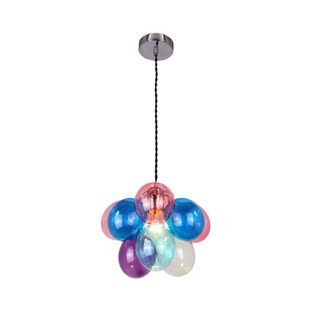 Cloth Shop Bubble Pendant Light Glass One Light Modern Creative Hanging Lamp Purple-Pink Clearhalo 'Ceiling Lights' 'Chandeliers' 'Clear' 'Glass shade' 'Glass' 'Industrial' 'Modern Chandeliers' 'Modern' 'Tiffany' 'Traditional Chandeliers' Lighting' 116997