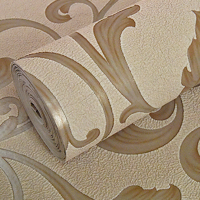 Plants Light-Color Wallpaper Swirl Flower Unpasted Wall Covering for Living Room Deco Clearhalo 'Wall Decor' 'Wallpaper' 1169994