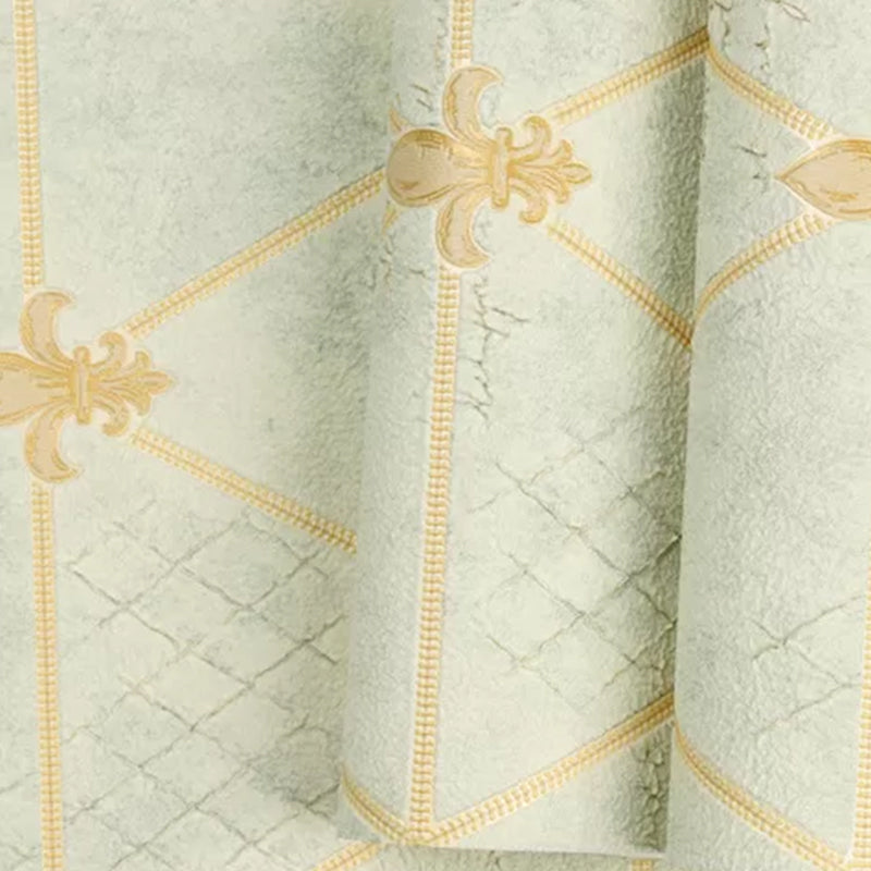 Wall Art Rhombus Pastel Color Retro Style Flock Wallpaper Roll for Home Decor, 57.1-sq ft Clearhalo 'Vintage wall decor' 'Vintage' 'Wallpaper' Wall Decor' 1170007