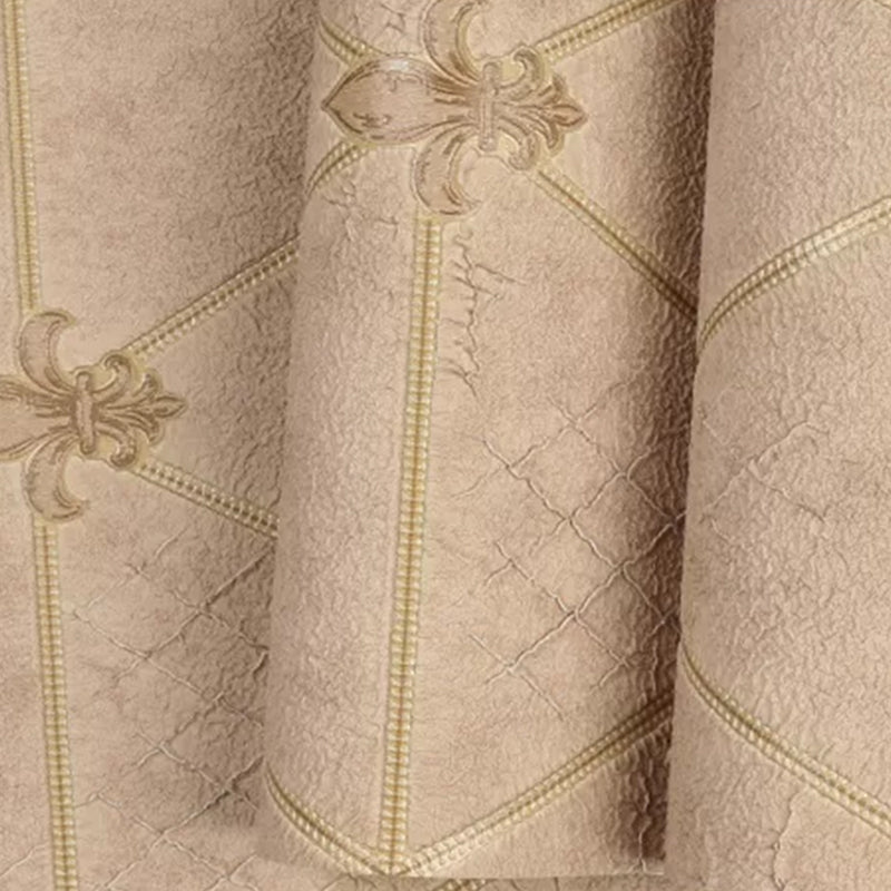 Wall Art Rhombus Pastel Color Retro Style Flock Wallpaper Roll for Home Decor, 57.1-sq ft Clearhalo 'Vintage wall decor' 'Vintage' 'Wallpaper' Wall Decor' 1170010