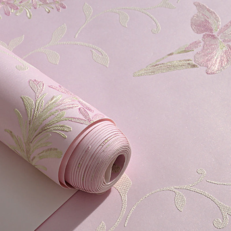 Rustic 54.2-sq ft Wall Decor Wildflower Moisture Resistant Wallpaper in Light Color Clearhalo 'Country wall decor' 'Rustic' 'Wallpaper' Wall Decor' 1170100