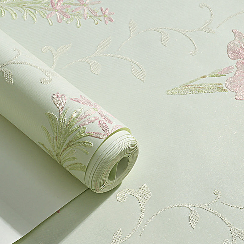 Rustic 54.2-sq ft Wall Decor Wildflower Moisture Resistant Wallpaper in Light Color Clearhalo 'Country wall decor' 'Rustic' 'Wallpaper' Wall Decor' 1170115